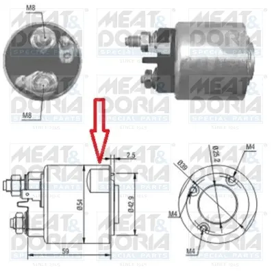 Solenoid Electromotor Potrivit Dacia Duster, Logan, Logan Express, Logan Mcv, Sandero; Nissan Kubistar; Renault Grand Scenic Ii, Kangoo Be Bop, Kangoo Express, Kangoo Ii 1.4-1.6lpg 06.03