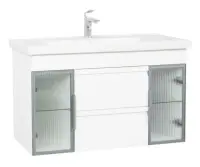 Set Baza si Lavoar, seria 758, 100 cm, alb