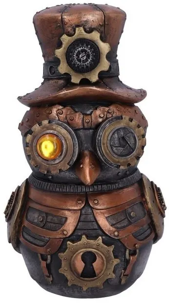 Statuetă Nemesis Now Adult: Steampunk - Hootle, 22 cm