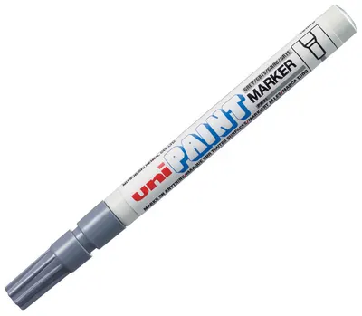 Marker permanent Uniball pe baza de ulei - Gri