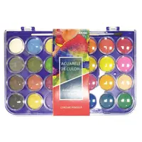 Acuarele pastila, 28culori/set (23mm), rotunde, Daco