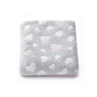 Paturica bebe, New Baby, 80x90 cm, Pufoasa, Pink Heart