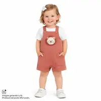 Salopeta bebelusi Chicco cu bretele, Rosu, 01381-70MFCO