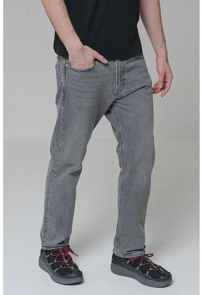 Blugi uni relaxed fit - Gri