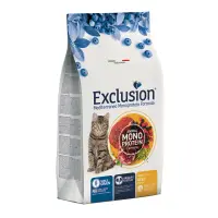 EXCLUSION Mediterraneo Monoprotein, Vită, hrană uscată monoproteică pisici, 1.5kg