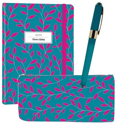 Set cadou Victoria's Journals - Carisma blue, 3 piese, în cutie