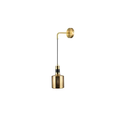 Corp de iluminat aplicat perete - Wall fixture BELLIS,4550,AC220-240V,50/60Hz,1*E27, IP20, Diameter 12 CM, single, white/gold
