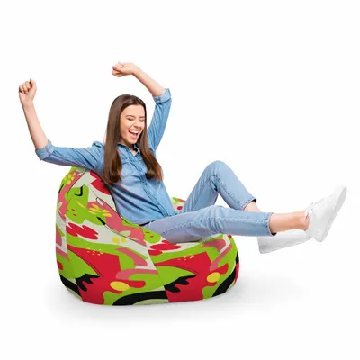 Fotoliu Puf Bean Bag tip Para XL Abstract Jungle Pepene