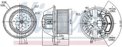 Ventilator habitaclu potrivit MERCEDES A (W169), B SPORTS TOURER (W245) 1.5-Electric 09.04-06.12