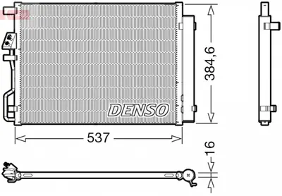 Radiator AC condensator cu uscator potrivit HYUNDAI TUCSON 2.0D 06.15-09.20