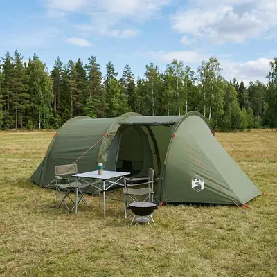 vidaXL Cort tunel 410 x 175 x 105 cm Verde măsliniu Poliester și oțel