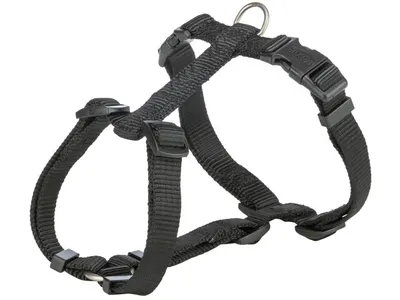 Ham pentru caini Premium Negru M-L 52-75 cm 20 mm