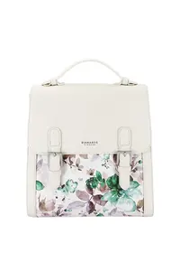 Rucsac albastru deschis cu imprimeu floral DHJ731-3 M11 17284 - Crem