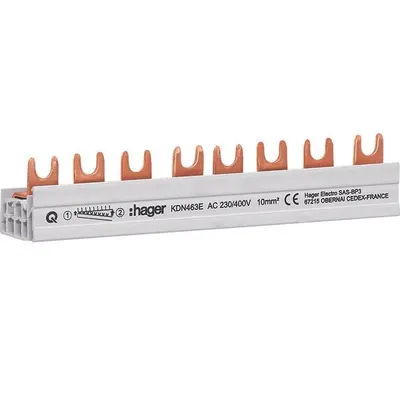Busbar 4P 8M 63A furca Hager KDN463E