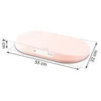 Cantar electronic pentru copii Nukido Pink cu unitati de masura multiple, ecran LCD, capacitate maxima 40 kg, functie Hold, indicator baterie descarcata, Banda de masurare incorporata, dimensiune 55x42x5 cm