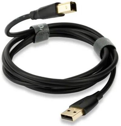 Cablu QED - Connect QE8214, USB-A/USB-B, 0.75m,negru