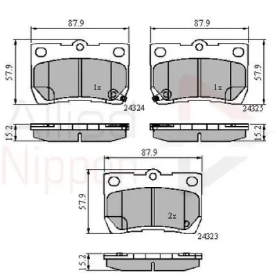 Set placute frana, frana disc COMLINE ADB31729