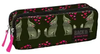 Penar scolar dreptunghiular BackUP B52 - Love Wolf, cu 2 compartimente