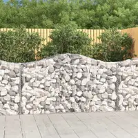 vidaXL Coșuri gabion arcuite 14 buc, 200x50x100/120cm, fier galvanizat