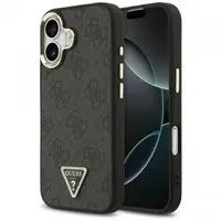 Husa MagSafe pentru Apple iPhone 17, Guess, 4G Triangle Diamond Logo, Neagra