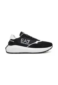 Tenisi barbati - Emporio Armani piele naturala - negru/alb