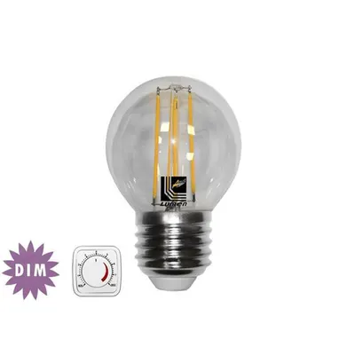 Bec sferic transparent cu LED COG E27 dimabil 4W (≈48w) lumina calda 480lm L 80mm