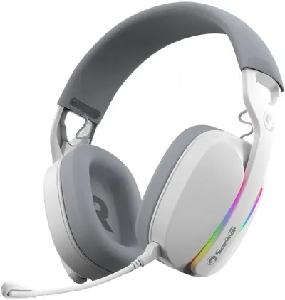 Căști de gaming cu microfonMarvo - Pulz 70W WH, fără fir, alb