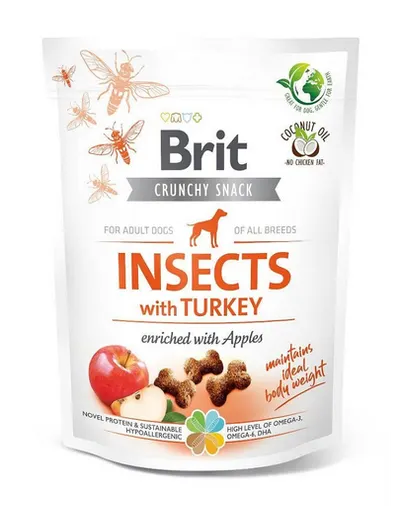 BRIT Care Dog Crunchy Crakcer Insect&Turkey recompense crocante pentru caini, cu insecte si curcan 200 g