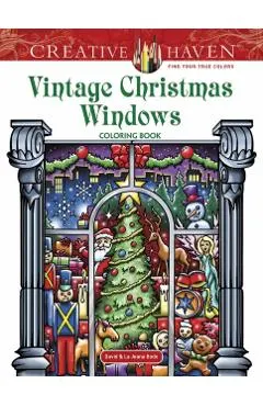 Creative Haven Vintage Christmas Windows Coloring Book