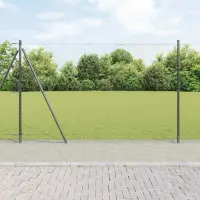 vidaXL Gard hexagonal cu bază din beton 100 x 1,4 m Gri Plasă