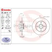 Disc frana BREMBO 08.9512.17