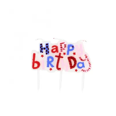 Lumânare party Happy Birthday Pink