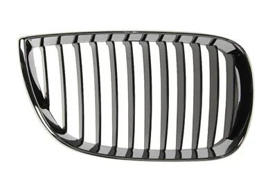 Grila radiator Dreapta potrivit BMW 1 (E81), 1 (E87) 1.6-3.0 2004-2012 pana in 2007 - (crom/negru)