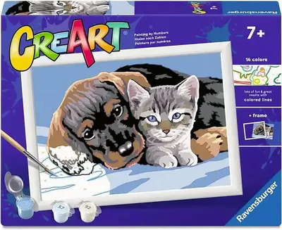 Set de pictură pe numere Ravensburger CreArt - Prieteni dulci