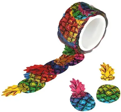 Rola cu stickere Folia - Ananas, 200 bucati