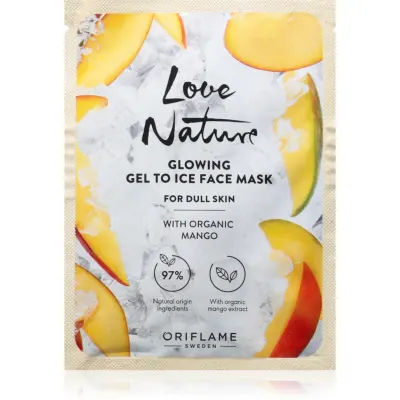 Oriflame Love Nature Gel To Ice Organic Mango masca pentru albirea tenului 10 ml