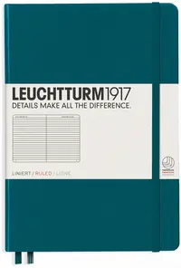Agenda Leuchtturm1917 Rising Colors - A5, pagini liniate, Pacific Green