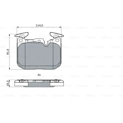 Set placute frana, frana disc BOSCH 0 986 494 947