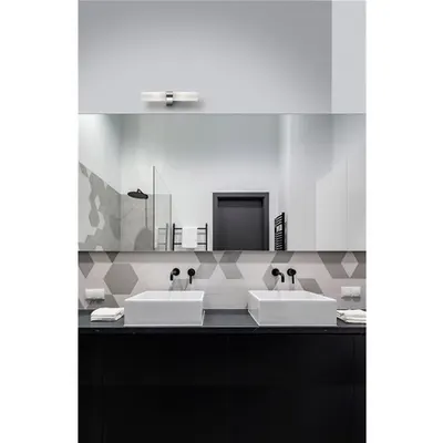 Corp de iluminat pentru baie POLO Alb Opal Sticla & Crom Aluminiu LED E14 2x5W Fara bec IP44