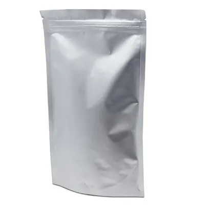 Pungi stand up lucioase din aluminiu reutilizabile cu fermoar (set 100 buc) - 14x19x4cm