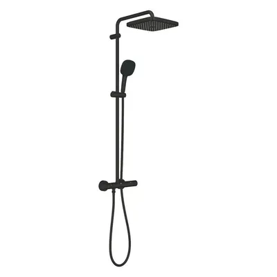 Sistem de dus Grohe 266892431, cu baterie termostatata Tempesta Cosmopolitan 250 Cube, Negru mat