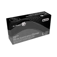 Manusi examinare nitril negre nepudrate marimea S Dr.Protect