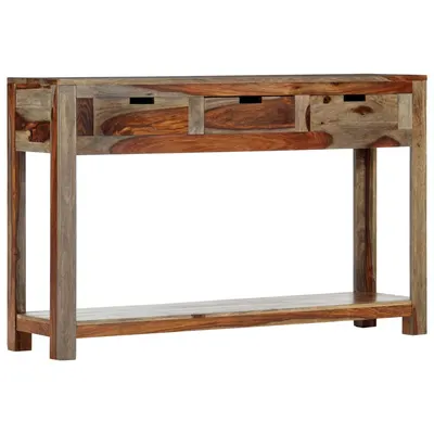 vidaXL Masă consolă cu 3 sertare, 120x30x75 cm, lemn masiv de acacia