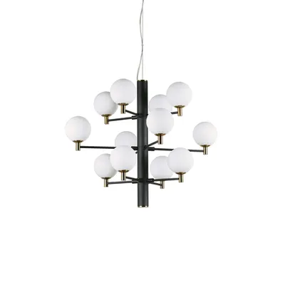 Corp de iluminat suspendat, lustra COPERNICO SP12 NERO