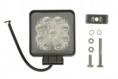 Lumina lucru (LED, 10-30V, 27W, 2700lm, numar diode: 9x3W, inaltime: 110mm, latime: 110mm, adancime: 25mm, lumina albastra; lumina dispersata)