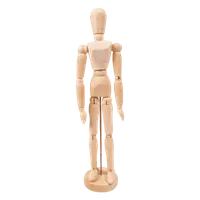 Figurina corp uman cu articulatii mobile, pe suport vertical, pentru pictura, desen