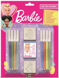 Set carioci Multiprint Barbie - 8 bucăți , cu 2 stampile