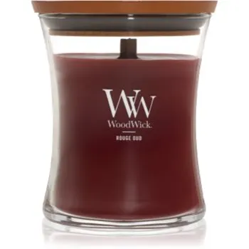 Woodwick Opulent Wood Rouge Oud lumânare parfumată cu fitil din lemn