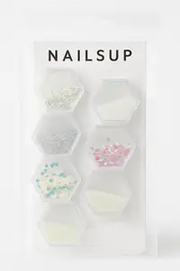 Set 6 Nail Art NailsUp Glitter & Flake