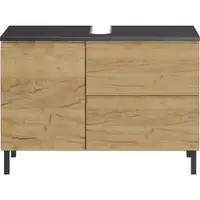 Dulap gri închis sub chiuvetă cu aspect de stejar 80x56 cm Salinas - Germania